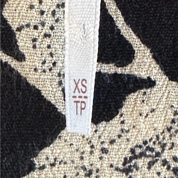 Free People Black Wrap Dress with Cream Floral Print Ruffled Mini Dress size XS - Picture 5 of 9